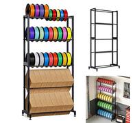 Supporto Filamento 3D, Scaffale Di Stoccaggio 13x65x33cm Con Ampi Spazi Tra I Ripiani Compatibile Con PLA/ABS/PETG/TPU/Legno Porta Bobine Per Officina E Studio Di Stampa 3D