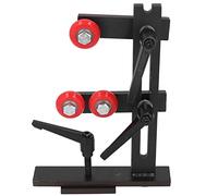 Supporto fisso per tornitura del legno, supporto per utensili per tornitura in metallo a forma di L, supporto fisso per tornio in legno con 3 ruote di fissaggio per pezzi ad albero lungo