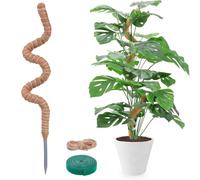 Supporto flessibile per piante da interno, 60 cm, realizzato a mano, Coco Coir Pole Supporto per la crescita della creeper verso l'alto
