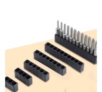 Supporto flessibile per punte per cacciavite, progettato per utensili esagonali da 1/4", soluzione pratica per tenere in ordine le punte (6 fori)