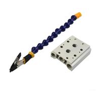 Supporto flessibile per saldatore a terza mano con strumento di saldatura PCB e base in lega di alluminio per riparazione elettronica (A)