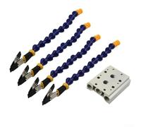 Supporto flessibile per saldatore a terza mano con strumento di saldatura PCB e base in lega di alluminio per riparazione elettronica (D)