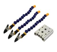 Supporto flessibile per saldatore con clip in acciaio inossidabile e bracci regolabili in PP - Strumento terzo manuale montabile da banco per saldatura PCB e riparazione elettronica (C)