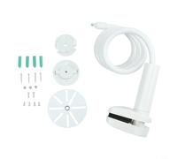 Supporto flessibile per videocamera per bambini, regolabile a 360 gradi, per HelloBaby Ottica infantile, Owlet VAVA ABS, metallo bianco (0,5 m)