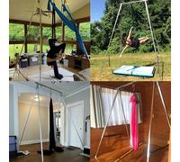 Supporto for amaca in acciaio resistente, gancio for yoga aereo portatile Supporti for danza acrobatica aerea Telaio di sospensione ad A(With 19.7ft yoga hammock)