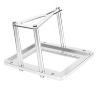 Supporto for batteria in alluminio CNC 285x215mm, anodizzato argento, for vano motore di auto e camion, montaggio sicuro della batteria