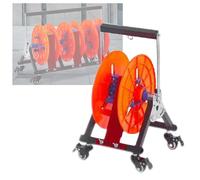 Supporto for bobine di filo, porta-avvolgicavi e dispenser, supporto for bobine di filo con ruote, for l'esposizione e lo stoccaggio di cavi nel settore elettrico(25x30x47cm)