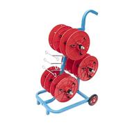 Supporto For Bobine Di Filo Rotante, Carrello Portacavi In plastica A 6 Assi,portabobine Di Filo Elettrico Rimovibile,for Uso Industriale E Al Dettaglio(Red,38x55x85cm)