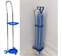 Supporto for bombola di gas a rulli in acciaio inossidabile for uso domestico, dotato di ruote e catena di sicurezza(31.5 inch/80cm)
