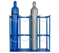 Supporto for bombola di gas durevole - Supporto for bombola di ossigeno montato a pavimento/parete for bombole da 40 litri - 1 pz.(24cm/115x30x100cm)