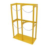 Supporto for bombola di gas for impieghi gravosi - Supporto for bombola doppia for argon, ossigeno, acetilene - 1 pz.(Yellow,32cm)