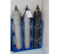 Supporto for bombola di gas in acciaio resistente - Supporto for bombola di gas da 40 litri, altezza 100 cm - 1 pz.(27cm/95x30x100cm)