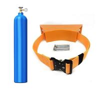 Supporto for bombola di ossigeno a parete con cinghie regolabili - Robusta staffa in ABS for uso scolastico, industriale e di laboratorio(Orange)
