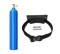 Supporto for bombola di ossigeno a parete con cinghie regolabili - Staffa in ABS for lo stoccaggio sicuro delle bombole nelle scuole(Black)