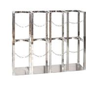 Supporto for bombola di ossigeno, altezza 60 cm, carrello for ossigeno con doppia catena di sicurezza, ripiano for bombole di gas for officina/ospedale/laboratorio(Length 86 cm(33.8 in))