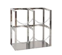 Supporto for bombola di ossigeno, altezza 60 cm, carrello for ossigeno con doppia catena di sicurezza, ripiano for bombole di gas for officina/ospedale/laboratorio(Length 45 cm(17.7 in))