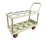 Supporto for bombola di ossigeno, carrello for for impieghi gravosi for quattro, sei e otto bombole, for la mobilità del supporto for for saldatura, a mano(White,L)