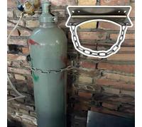 Supporto for bombola di ossigeno, supporto for bombola di ossigeno singola, supporto for bombola di ossigeno argento, montaggio a parete(L30cm(11 3/4"))