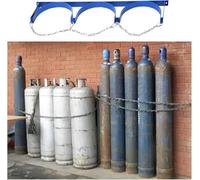 Supporto for bombole da parete blu, supporto for bombole in acciaio for laboratori scolastici(37.4x7.9 in/95x20cm)