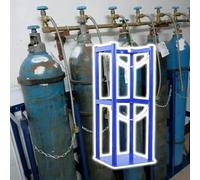 Supporto for bombole di gas commerciali da installare a terra, supporto for bombole di ossigeno(1 Bottle - 31cm (12 1/5"))