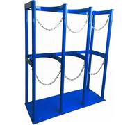 Supporto for bombole di gas for impieghi gravosi Supporto for bombole di propano indipendente for uso domestico/commerciale, medico(3 Bottles - 88cm (34 3/5"))