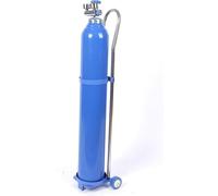 Supporto for bombole di gas in acciaio inossidabile for uso domestico, leggero e con ruote doppie(43.3 in/110cm(20L))