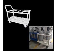 Supporto for bombole di ossigeno, carrello porta a 4 ruote, 6,99(White,8 slots)