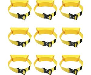 Supporto for bombole di ossigeno e acetilene con viti/cinghie for lo stoccaggio e l'organizzazione delle bombole(Yellow,9pcs)