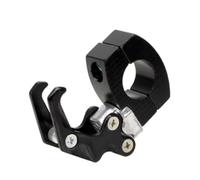 Supporto for borsa portaoggetti for moto, bici, bicicletta, scooter, gancio for borsa da viaggio, accessori in lega di alluminio compatibili con manubrio da 22 mm(Black)