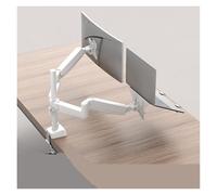 Supporto for, braccio robotico, vassoio di sollevamento e rialzo dello schermo del desktop sospeso computer, doppio a sbalzo due in uno(White)