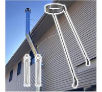 Supporto For Canna Fumaria Aste Di Supporto For Tubi Del Camino Isolati In Acciaio Inox, Supporto Per Camino Resistente Al Vento Supporto Rinforzato Per Tubo Camino Resistente(Dia- 110mm(4.3))