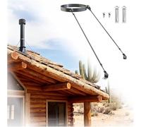 Supporto for canna fumaria del camino, montaggio a parete, supporto antivento for fissaggio tubo camino/fornace universale, supporti rotondi for tubo di drenaggio(Hoop Dia 160mm/6.3")