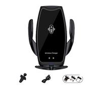 Supporto for caricabatteria for auto wireless da 30 W con bloccaggio automatico for telefono for a ricarica rapida,Compatibilità universale(Black with sucker)