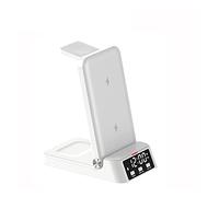 Supporto for caricabatterie wireless, supporto for 4 in 1 da 100 W pieghevole for orologio telefono 7/6 Dock station for ricarica rapida,Compatibilità universale(White)