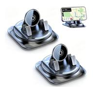 Supporto for cellulare da cruscotto con rotazione a 360 gradi e clip | Cuscinetto in silicone antiscivolo a doppio strato, supporto senza residui senza attrezzi for auto(2PCS)