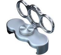 Supporto for Clip Posteriore A Tre Dita A Doppio Anello, Impugnatura Mobile Girevole A 360 Gradi Impugnatura Pieghevole Multiuso for Telefono Supporto(Silver)