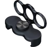 Supporto for Clip Posteriore A Tre Dita A Doppio Anello, Impugnatura Mobile Girevole A 360 Gradi Impugnatura Pieghevole Multiuso for Telefono Supporto(Black)