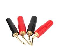 Supporto for connettore for altoparlante a banana placcato in oro, cavi da 12 AWG a 18 AWG(2 Pieces)