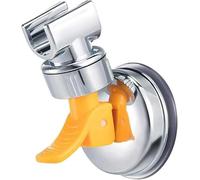 Supporto for doccia cromato da parete for bagno, supporto a ventosa regolabile, lucido, leggero e robusto