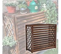 Supporto for fiori in legno, telaio esterno del condizionatore d'aria in legno massello, copertura schermante for l'aria condizionata, persiane centrali resistenti alle intemperie, pannelli reticolari