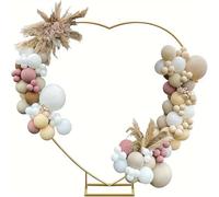 Supporto for fondale ad arco da giardino a forma di cuore for proposta di matrimonio, festa di compleanno, struttura in metallo 200x200 cm