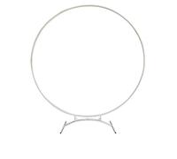 Supporto for fondale ad arco rotondo for matrimonio, in metallo oro bianco, con palloncino floreale, for decorazione di feste di compleanno Arco per Matrimonio(White,Diameter1.5m)