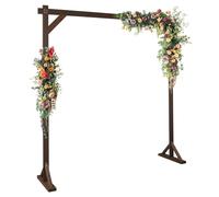 Supporto for fondale in legno rustico for matrimoni, for decorazioni da cerimonia e feste, arco in legno quadrato da 7,2 piedi for decorazioni da giardino