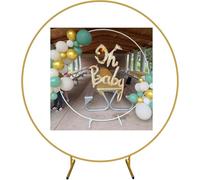 Supporto for fondale rotondo in metallo for arco da giardino for matrimoni, grande arco for palloncini a cerchio e traliccio for decorazioni nuziali, arco for cerimonia extra large(Gold,1.5m)