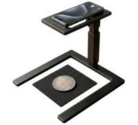 Supporto for Fotografia A Moneta Supporto for Fotocamera for Telefono | Treppiede piatto regolabile dall'alto verso il basso for registrazione, cucina, disegno, arte,regalo(Black,9.06in)