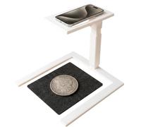 Supporto for Fotografia A Moneta Supporto for Fotocamera for Telefono | Treppiede piatto regolabile dall'alto verso il basso for registrazione, cucina, disegno, arte,regalo(White,7.49in)