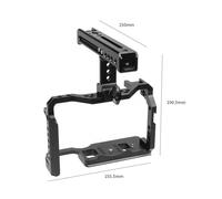 Supporto For Gabbia For Fotocamera, Compatibile Con Canon Con Impugnatura Superiore, Attacco For Slitta NATO Da 38 Mm, Fori ARRI Da 1/4" E 3/8", Compatibile Con Copertura EOS R5 R6(With top handle)