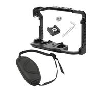 Supporto For Gabbia For Fotocamera, Compatibile Con Canon Con Impugnatura Superiore, Attacco For Slitta NATO Da 38 Mm, Fori ARRI Da 1/4" E 3/8", Compatibile Con Copertura EOS R5 R6(With wrist strap)