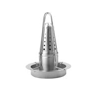 Supporto for griglia for arrosti in acciaio inossidabile, utensile for barbecue da esterno rimovibile, griglia for arrostire il pollo, piatto antiaderente for pollo alla griglia, festa