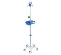 Supporto for infusione for sala operatoria in acciaio inossidabile, supporto for flebo for pompa a siringa for for, corrimano rotondo con vassoio di stoccaggio